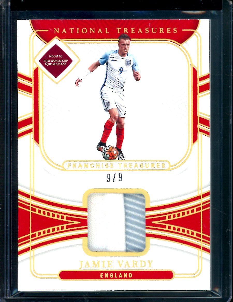 2022 Panini National Treasures Jamie Vardy Franchise Treasures Patch /9 England