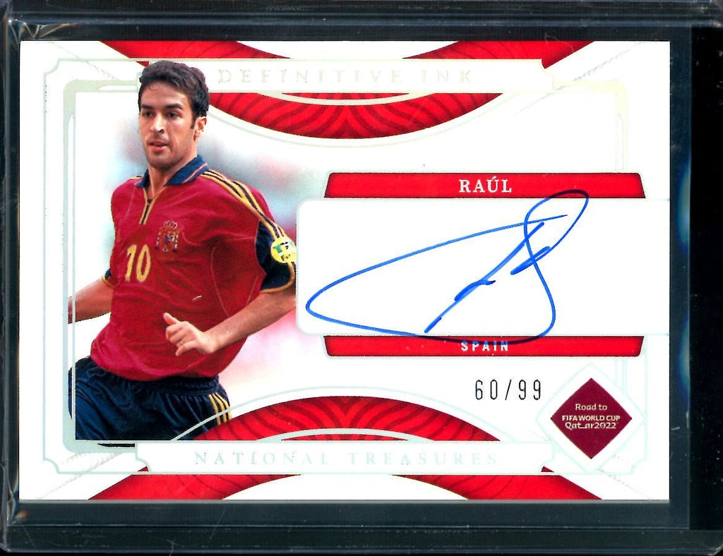 2022 Panini National Treasures Raul Definitive Ink Autograph /99 Spain