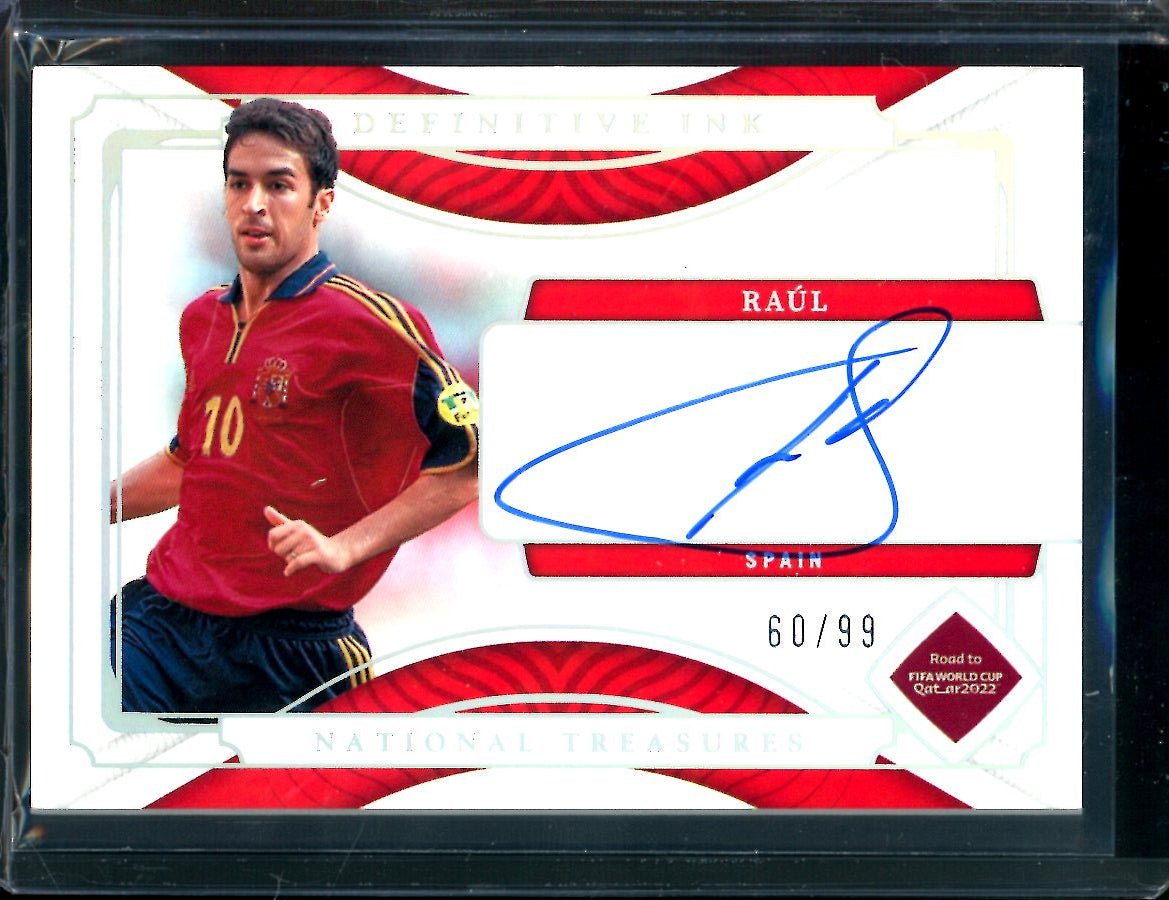 2022 Panini National Treasures Raul Definitive Ink Autograph /99 Spain