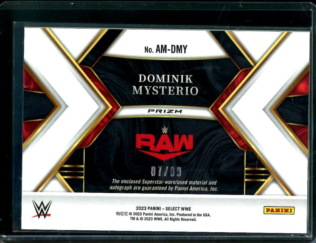 2023 Panini Select Dominik Mysterio patch autograph /99 WWE