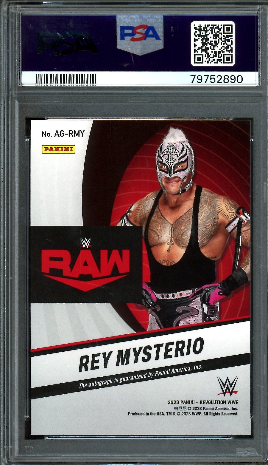 2023 Panini Revolution Rey Mysterio Autograph PSA 10 WWE
