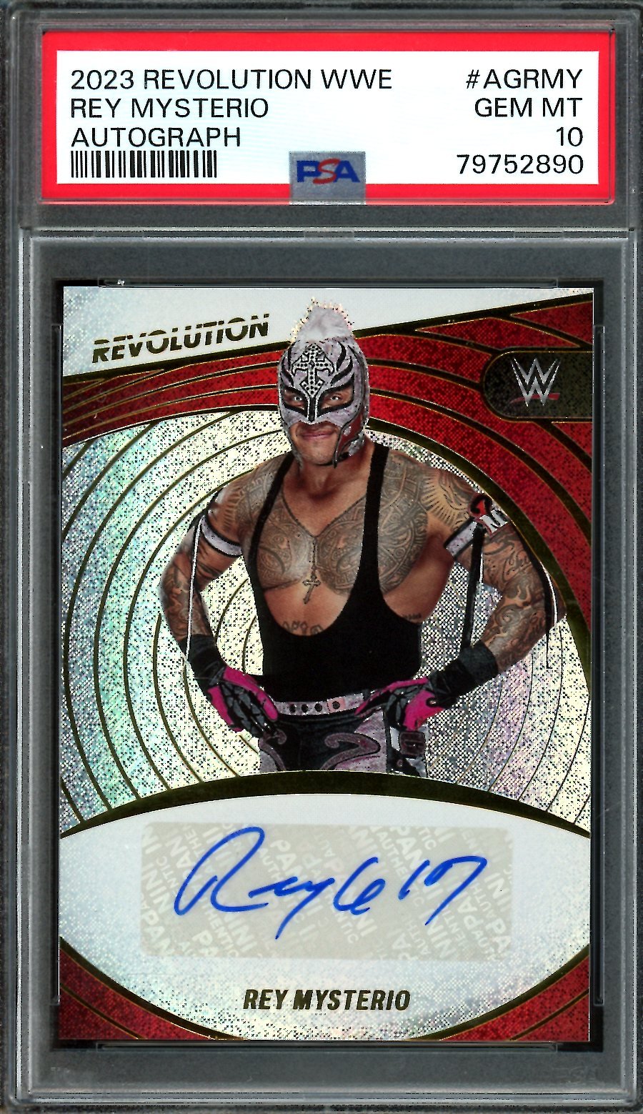 2023 Panini Revolution Rey Mysterio Autograph PSA 10 WWE