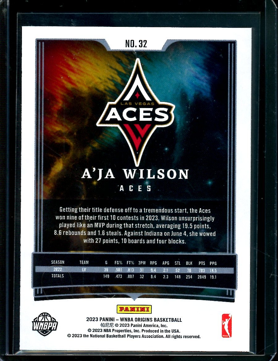 2023 Panini Origins A'Ja Wilson Teal /35 Aces