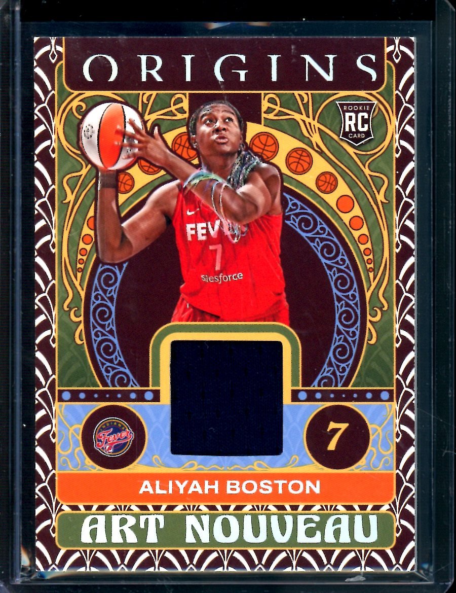 2023 Panini Origins Aliyah Boston Rookie Art Nouveau Patch Fever
