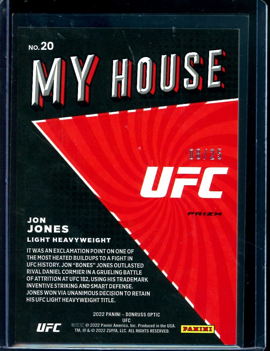 2022 Panini Optic Jon Jones My House Pink /25 UFC