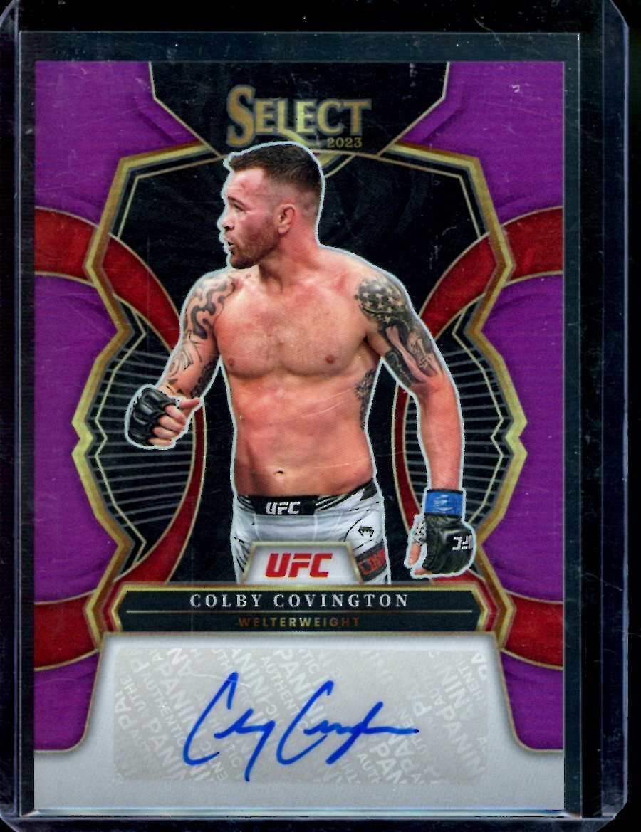 2023 Panini Select Colby Covington Purple Autograph /49 UFC