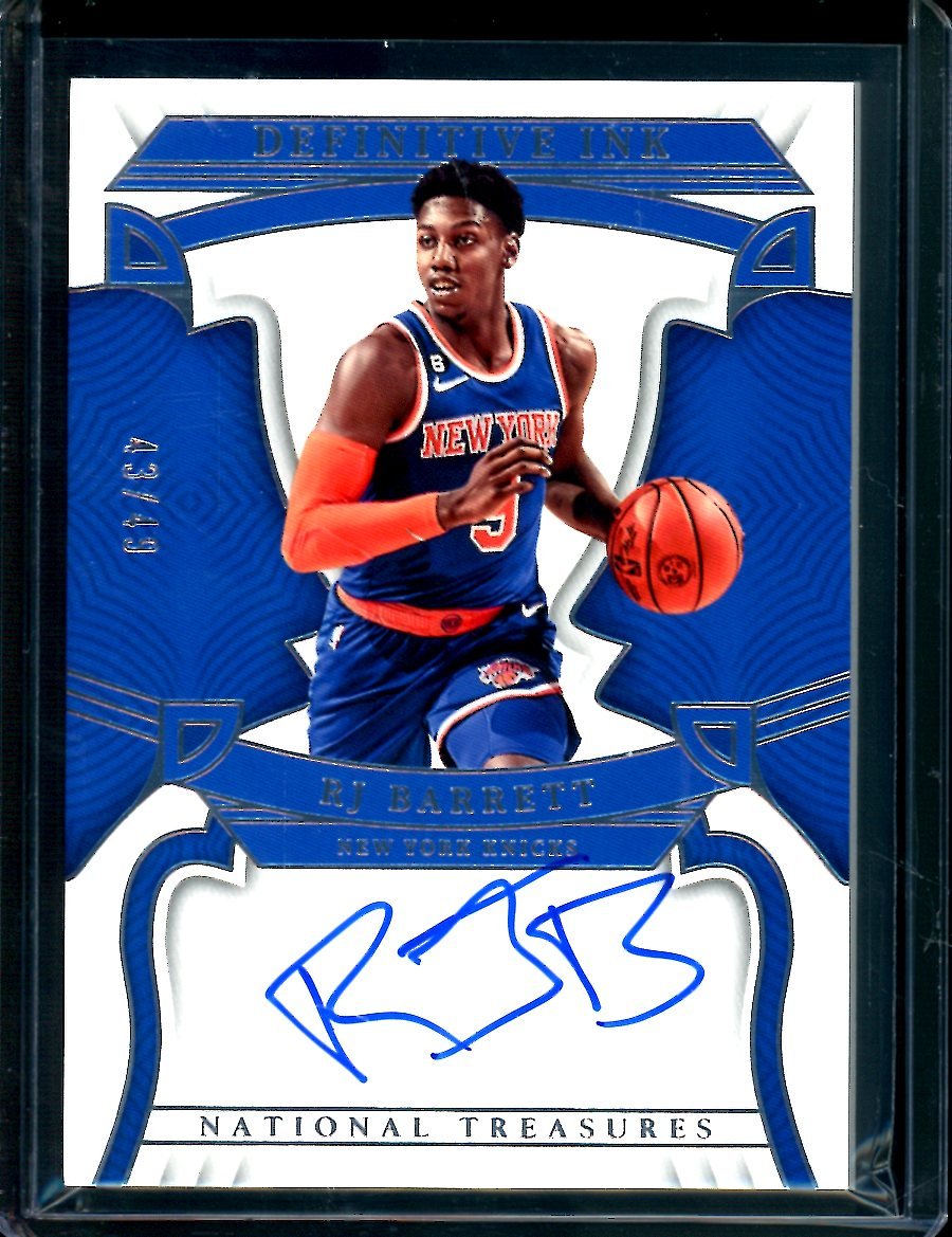 2022/23 Panini National Treasures RJ Barrett Definitive Ink Auto /49 Knicks