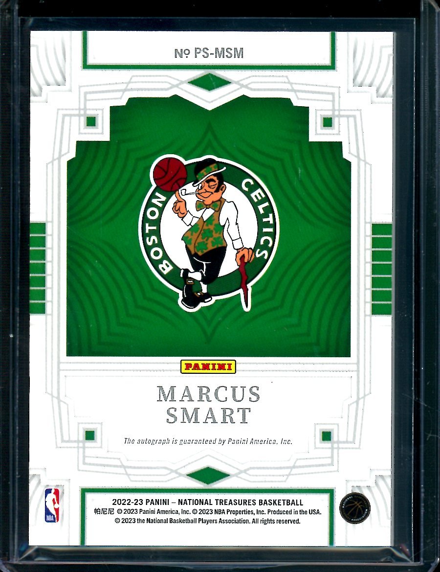 2022/23 Panini National Treasures Marcus Smart Penmanship Auto /25 Celtics