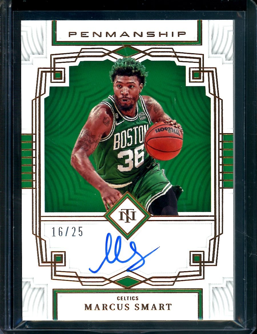 2022/23 Panini National Treasures Marcus Smart Penmanship Auto /25 Celtics