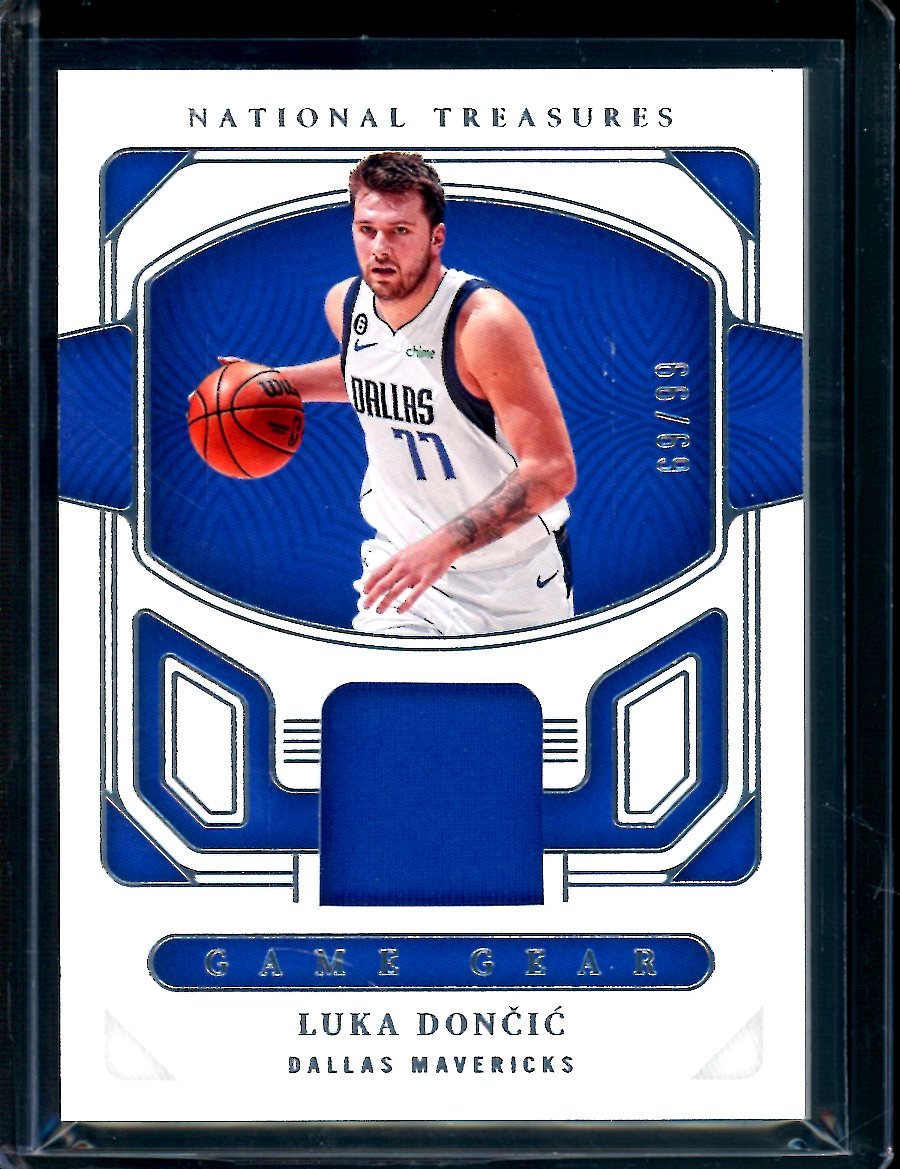 2022/23 Panini National Treasures Luka Doncic Game Gear Patch /99 Mavericks