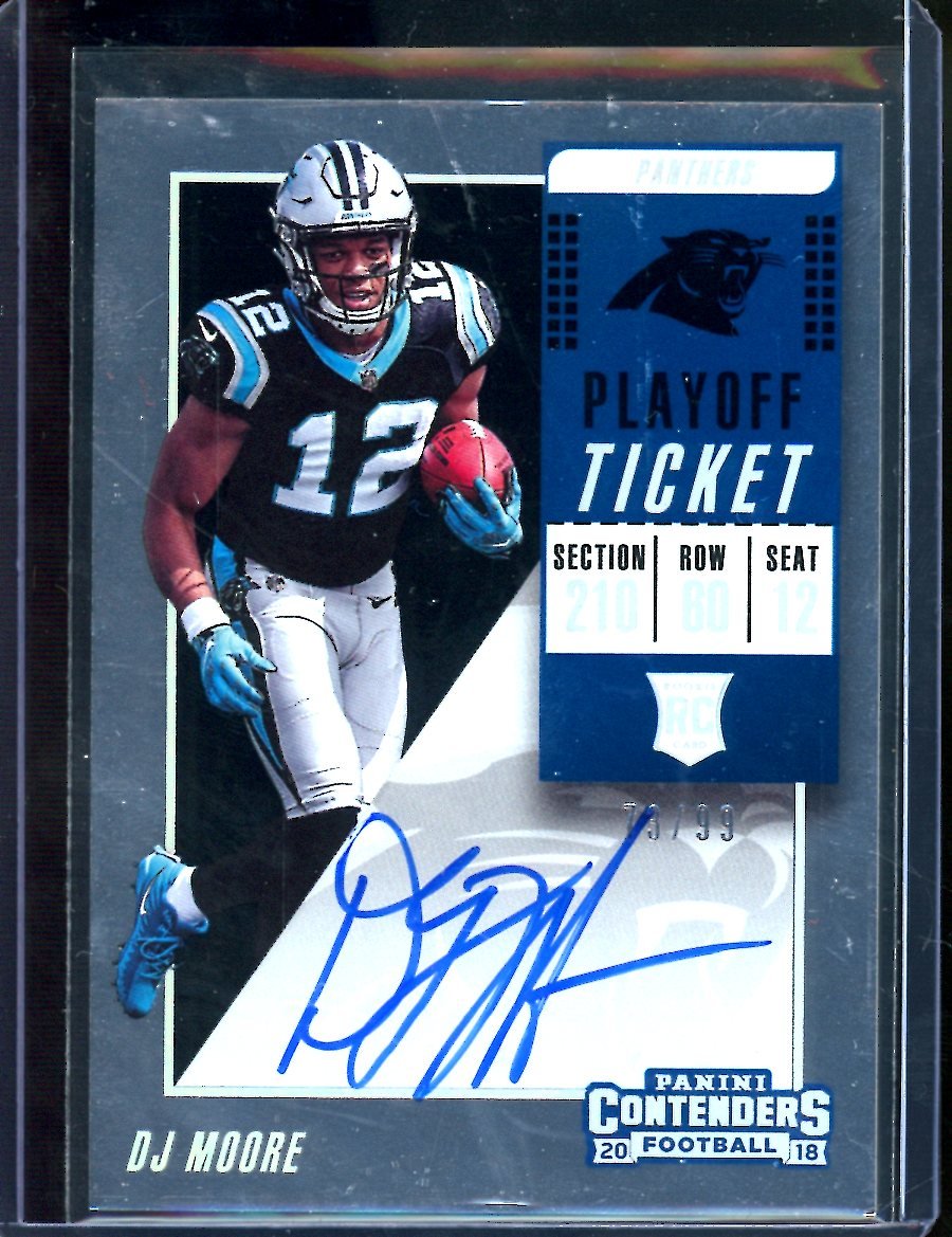 2018 Panini Contenders DJ Moore Rookie Ticket Autograph /99 Bears
