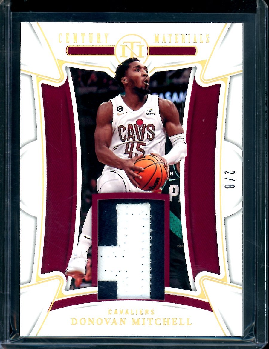 2022/23 Panini National Treasures Donovan Mitchell Century Materials Game Worn Patch /8 Cavaliers