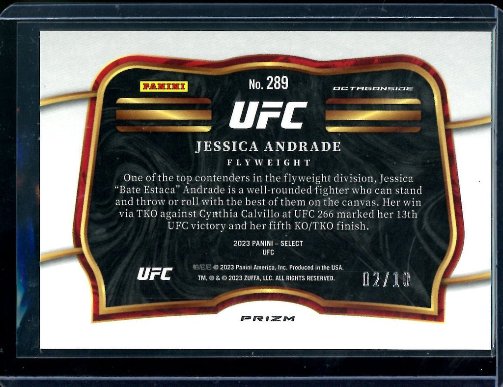 2023 Panini Select Jessica Andrade Octogonside Gold Disco /10 UFC