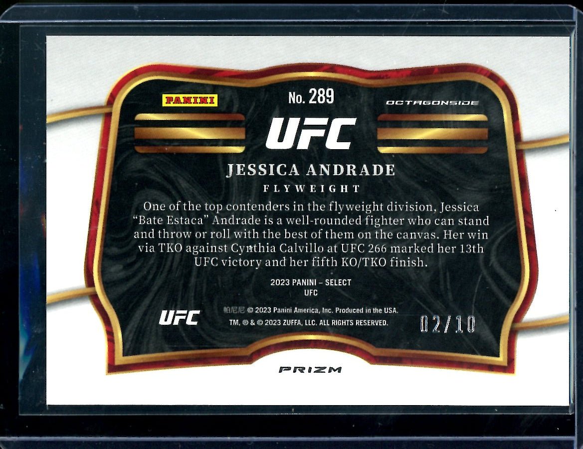 2023 Panini Select Jessica Andrade Octogonside Gold Disco /10 UFC