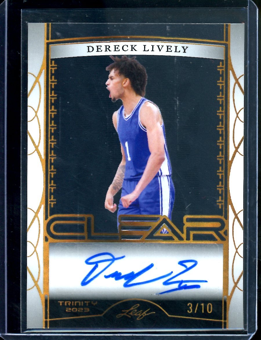 2023 Leaf Trinity Derek Lively Clear Auto /10 Duke