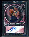 2020/21 Panini Obsidian Myles Turner Aurora Auto Red /5 Pacers