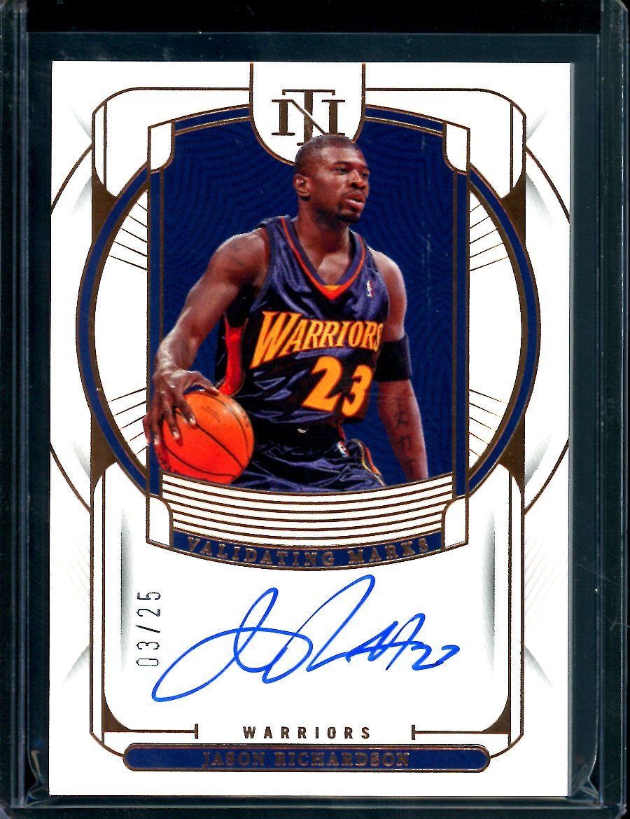 2022/23 Panini National Treasures Jason Richardson Validating Marks Auto /25 Warriors