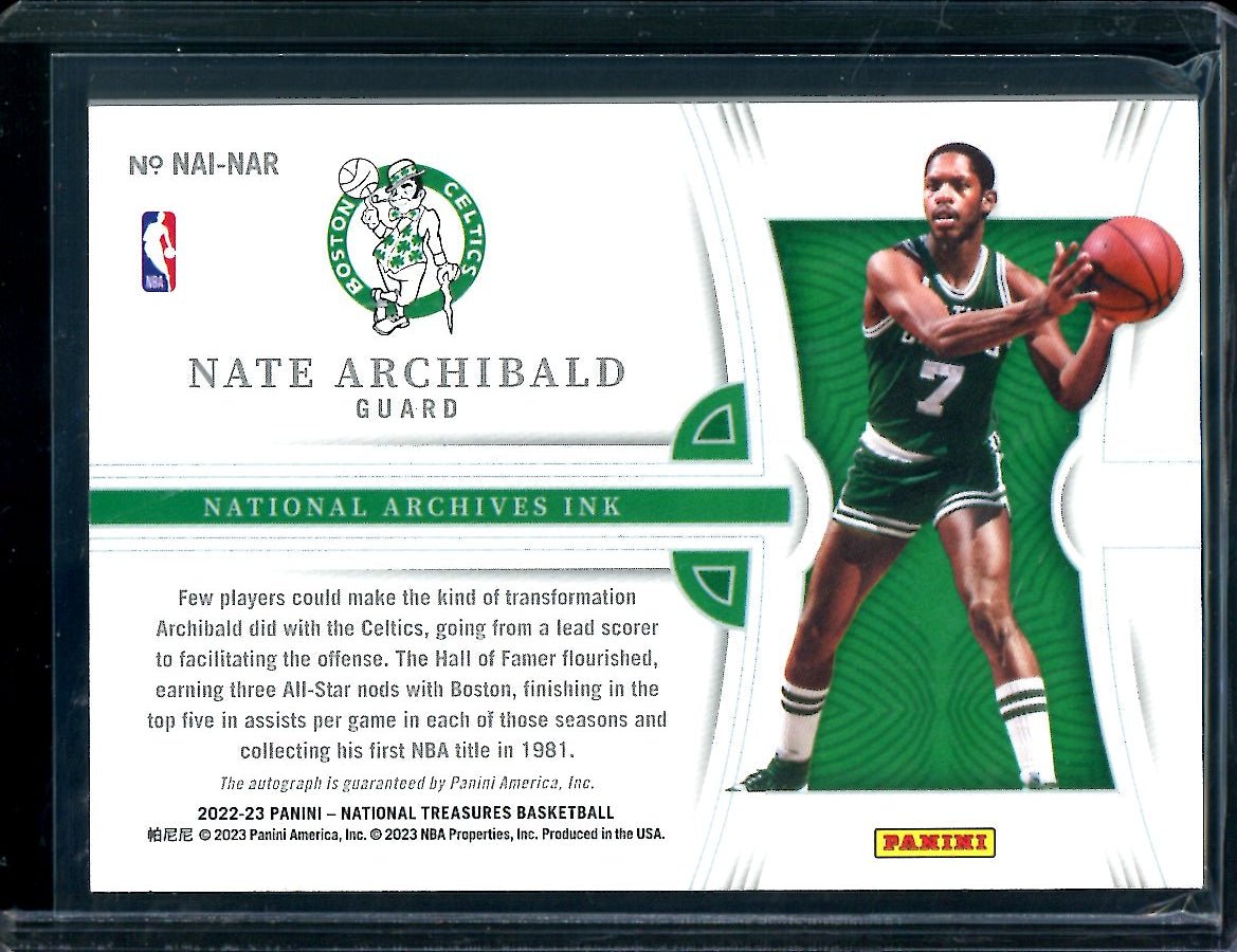 2022/23 Panini National Treasures Nate Archibald National Archives Ink Auto /99 Celtics