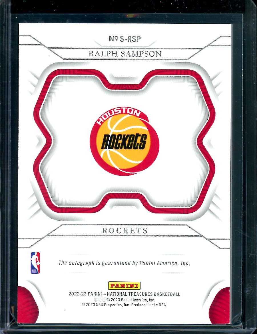 2022/23 Panini National Treasures Ralph Sampson Auto /99 Rockets