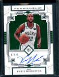 2022/23 Panini National Treasures Khris Middleton Penmanship Auto /49 Bucks