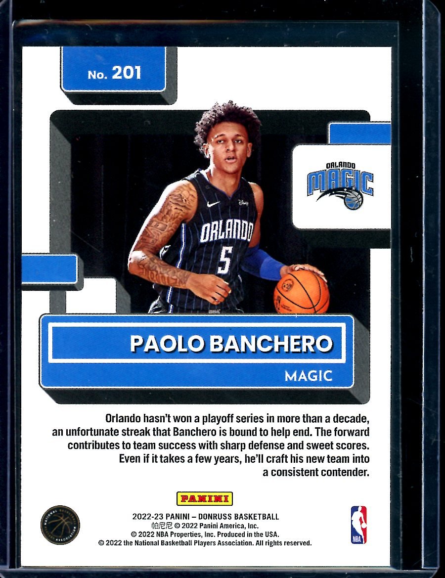 2022/23 Panini Donruss Choice Paolo Banchero Rookie Choice Magic