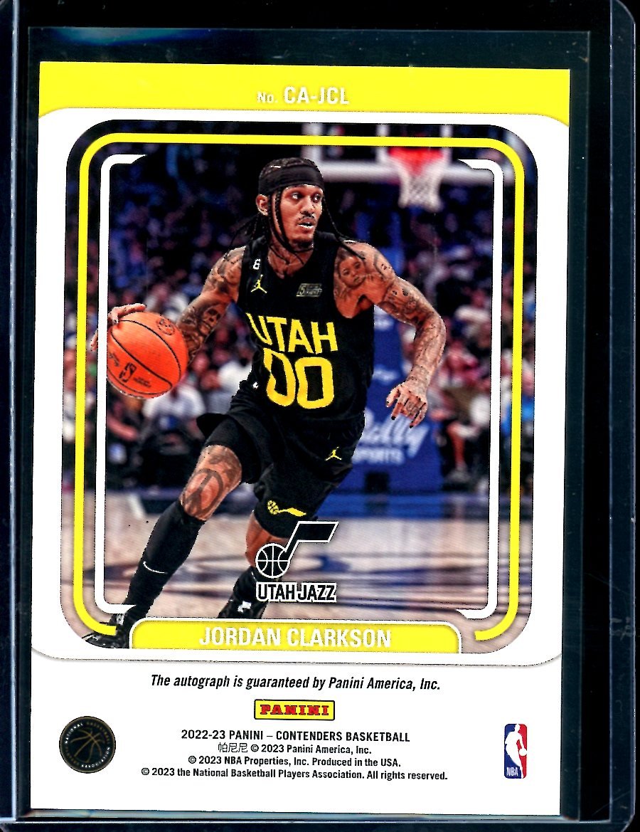 2022/23 Panini Contenders Jordan Clarkson Contenders Auto /99 Jazz