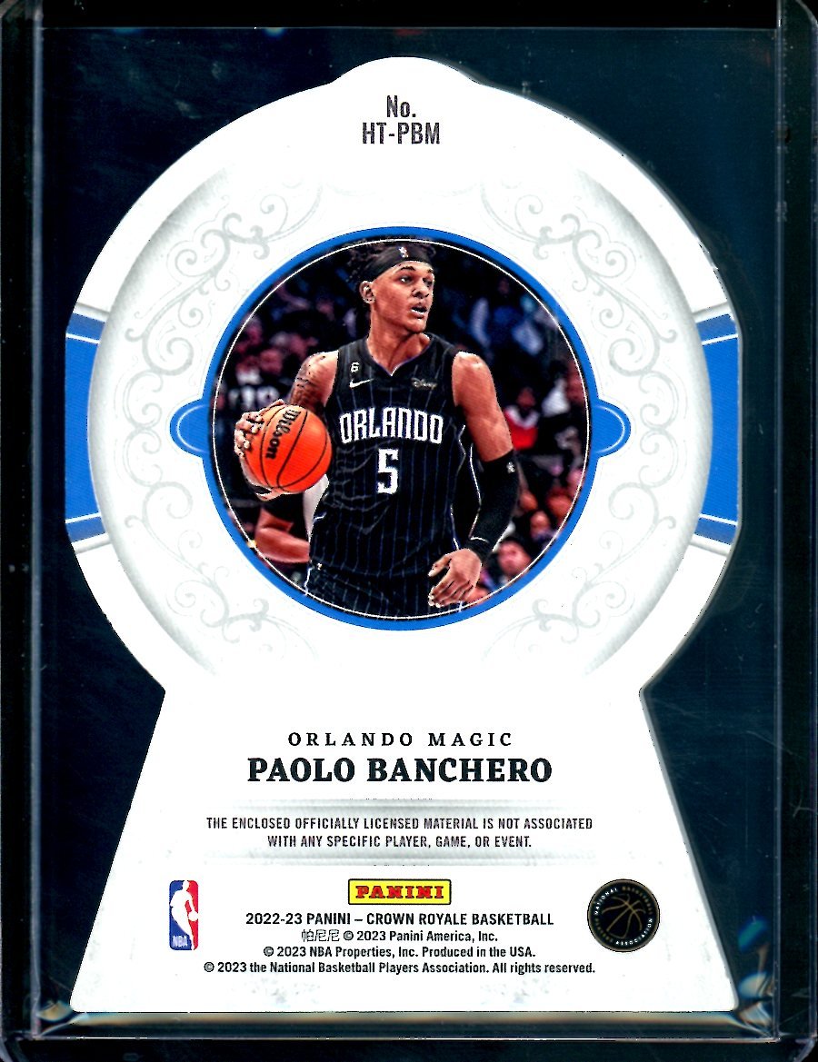 2022/23 Panini Crown Royale Paolo Banchero Rookie Heirs to the Throne Patch Magic