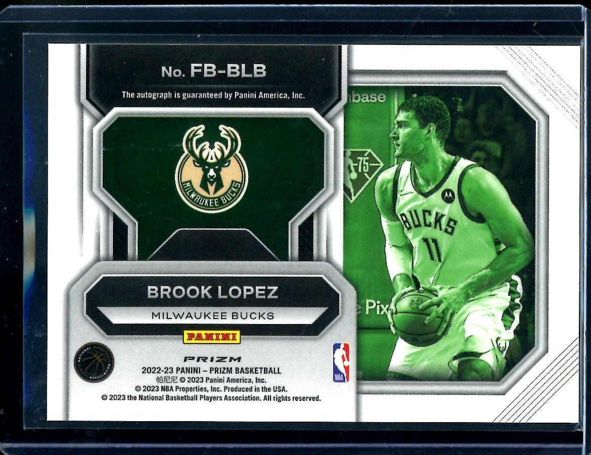 2022/23 Panini Prizm Brook Lopez Fast Break Auto Bucks