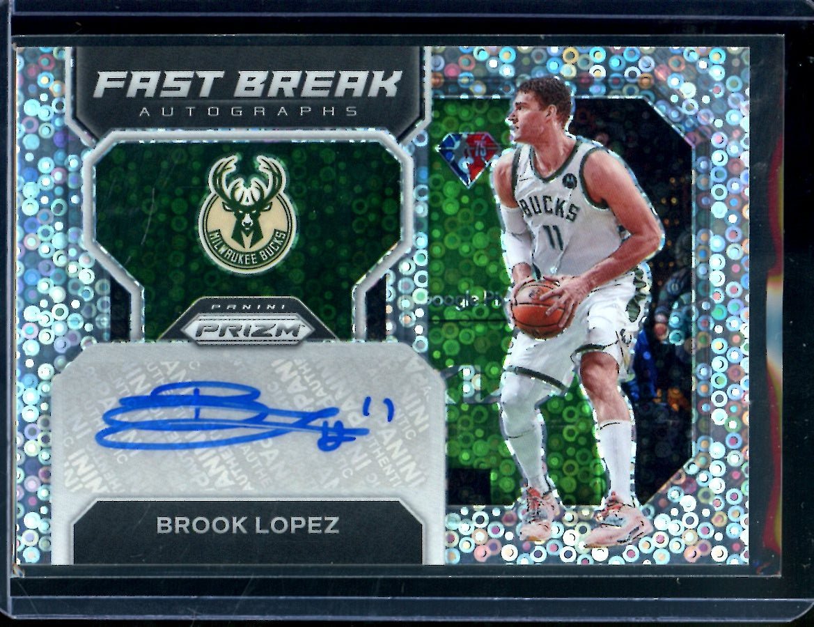 2022/23 Panini Prizm Brook Lopez Fast Break Auto Bucks