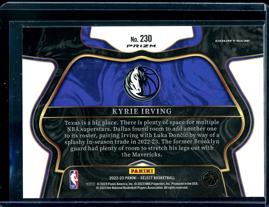 2022/23 Panini Select Kyrie Irving Courtside Cosmic Mavericks