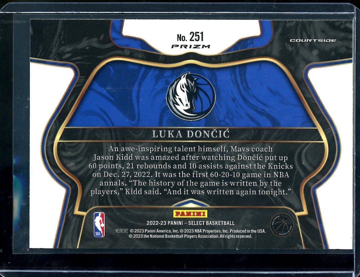 2022/23 Panini Select Luka Doncic Courtside Cosmic Mavericks