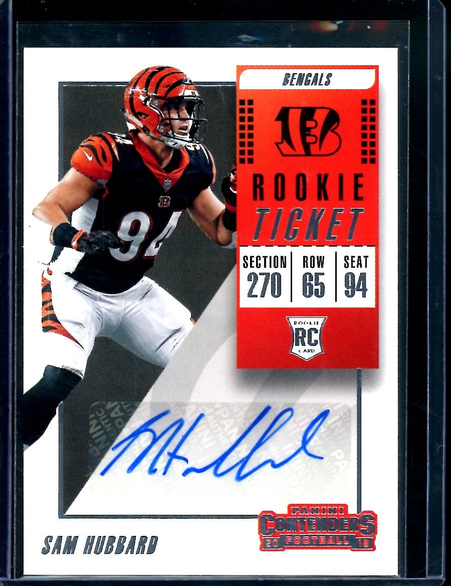 2018 Panini Contenders Sam Hubbard Rookie Ticket Auto Bengals