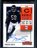 2018 Panini Contenders Roquan Smith Rookie Ticket Auto Bears