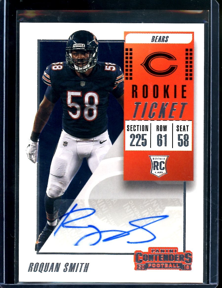 2018 Panini Contenders Roquan Smith Rookie Ticket Auto Bears