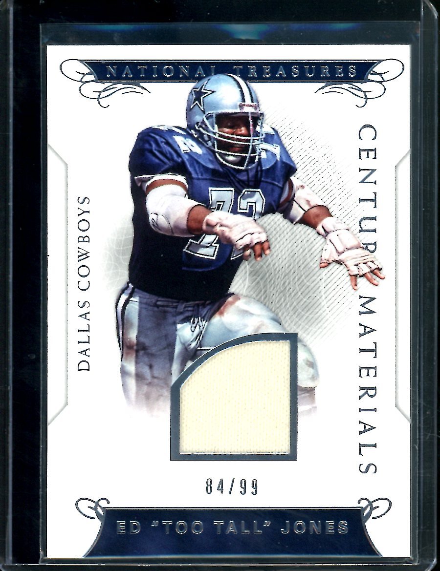 2016 Panini National Treasures Ed "Too Tall" Jones Century Materials Patch /99 Cowboys