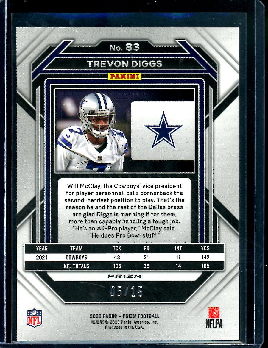 2022 Panini Prizm Trevon Diggs Pink Disco /15 Cowboys