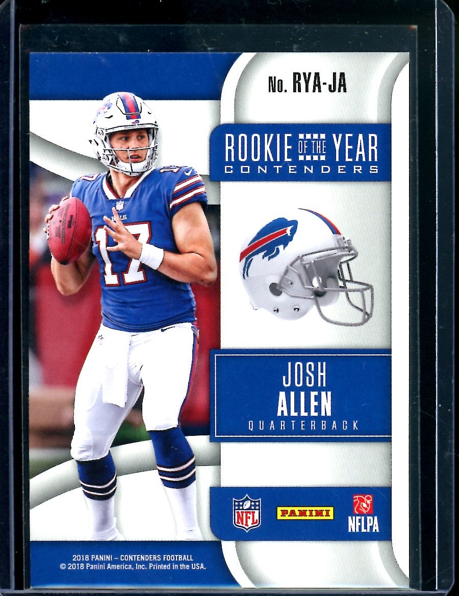 2018 Panini Contenders Josh Allen Rookie of the Year Bills
