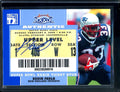 2007 Topps Exclusive Kevin Faulk Super Bowl Authentic Ticket Stub Auto Patriots