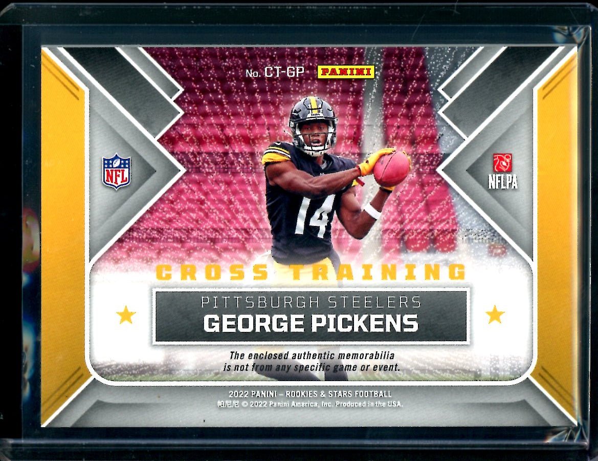 2022 Panini Rookies & Stars George Pickens Rookie Cross Training Patch /49 Steelers