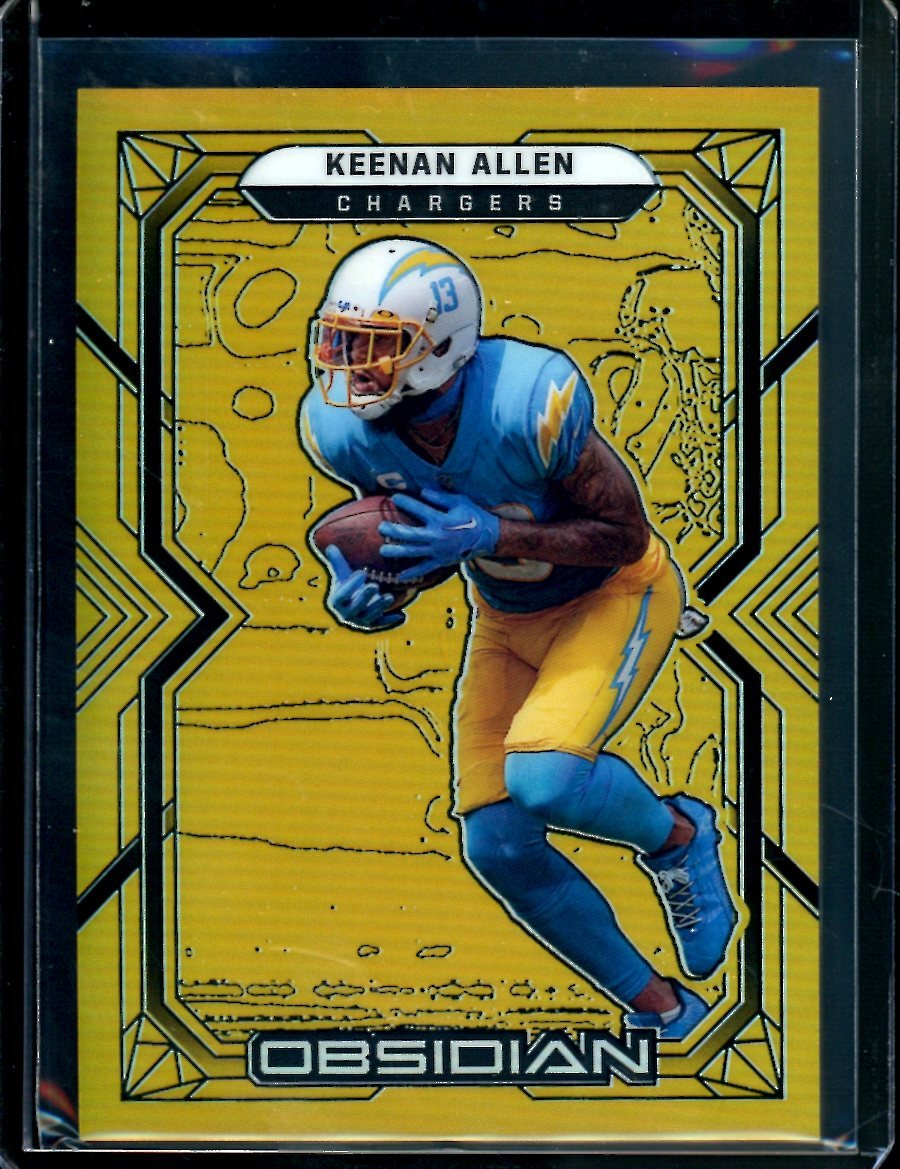 2022 Panini Obsidian Keenan Allen Gold Flood /10 Chargers