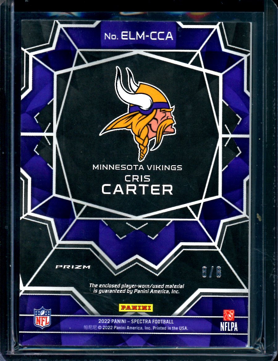 2022 Panini Spectra Cris Carter Epic Legends Patch /8 Vikings