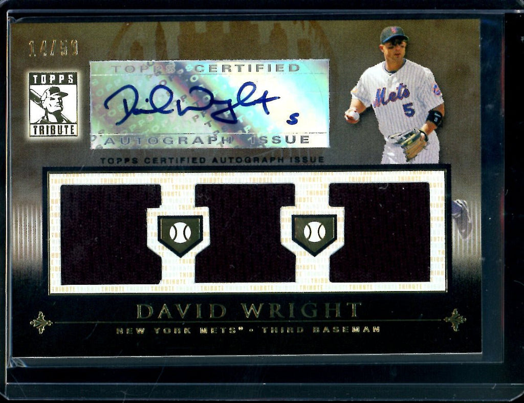 2010 Topps Tribute David Wright Patch Auto /50 Mets