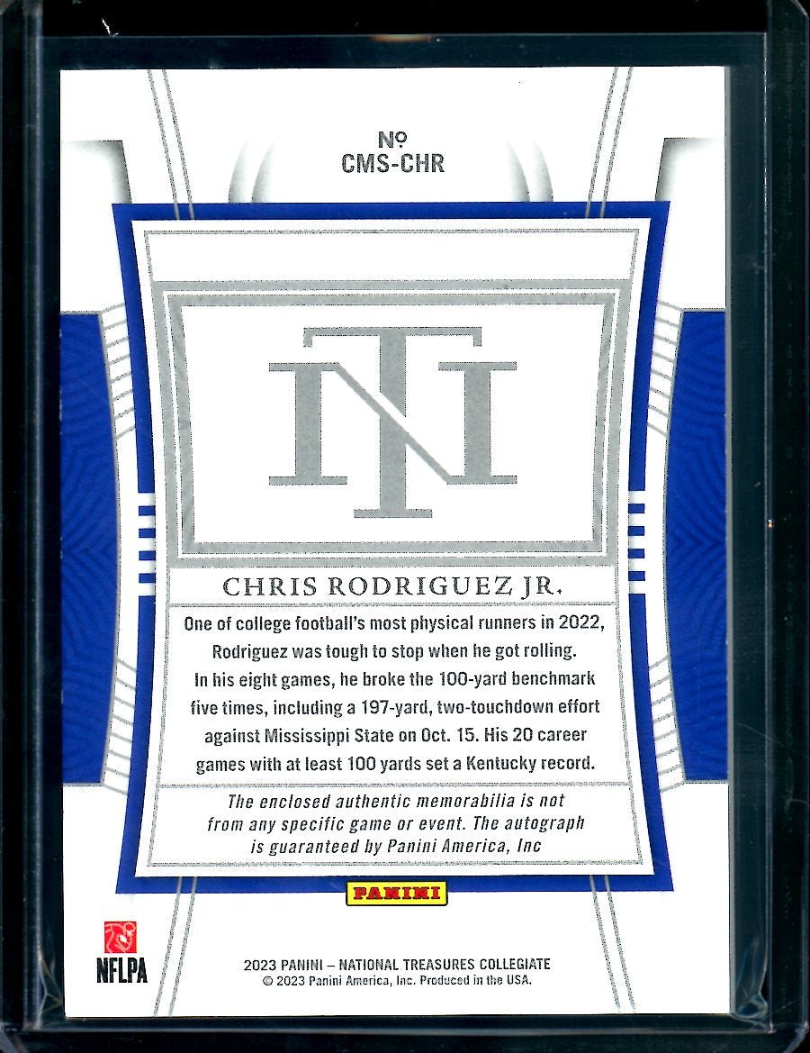2023 Panini National Treasures Collegiate Chris Rodriguez Jr. Rookie RPA True /39 Kentucky