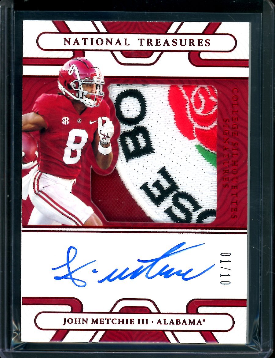 2023 Panini National Treasures Collegiate John Metchie III Patch Auto /10 Alabama