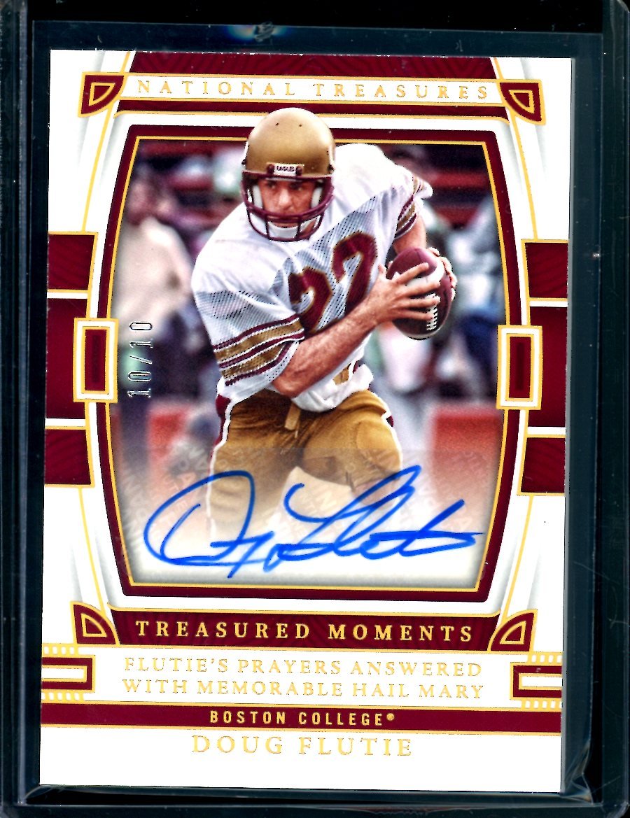 2023 Panini National Treasures Collegiate Doug Flutie Treasures Moments Auto Gold /10 Boston College