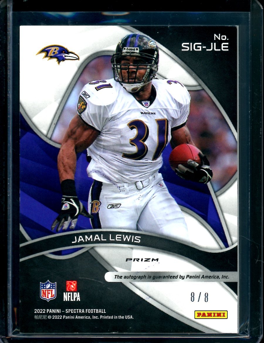 2022 Panini Spectra Jamal Lewis Auto /8 Ravens