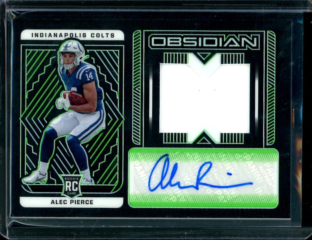 2022 Panini Obsidian Alec Pierce Rookie RPA Green Etch /50 Colts
