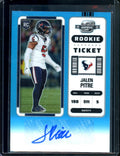 2022 Panini Contenders Optic Jalen Pitre Rookie Ticket Auto Blue /99 Texans