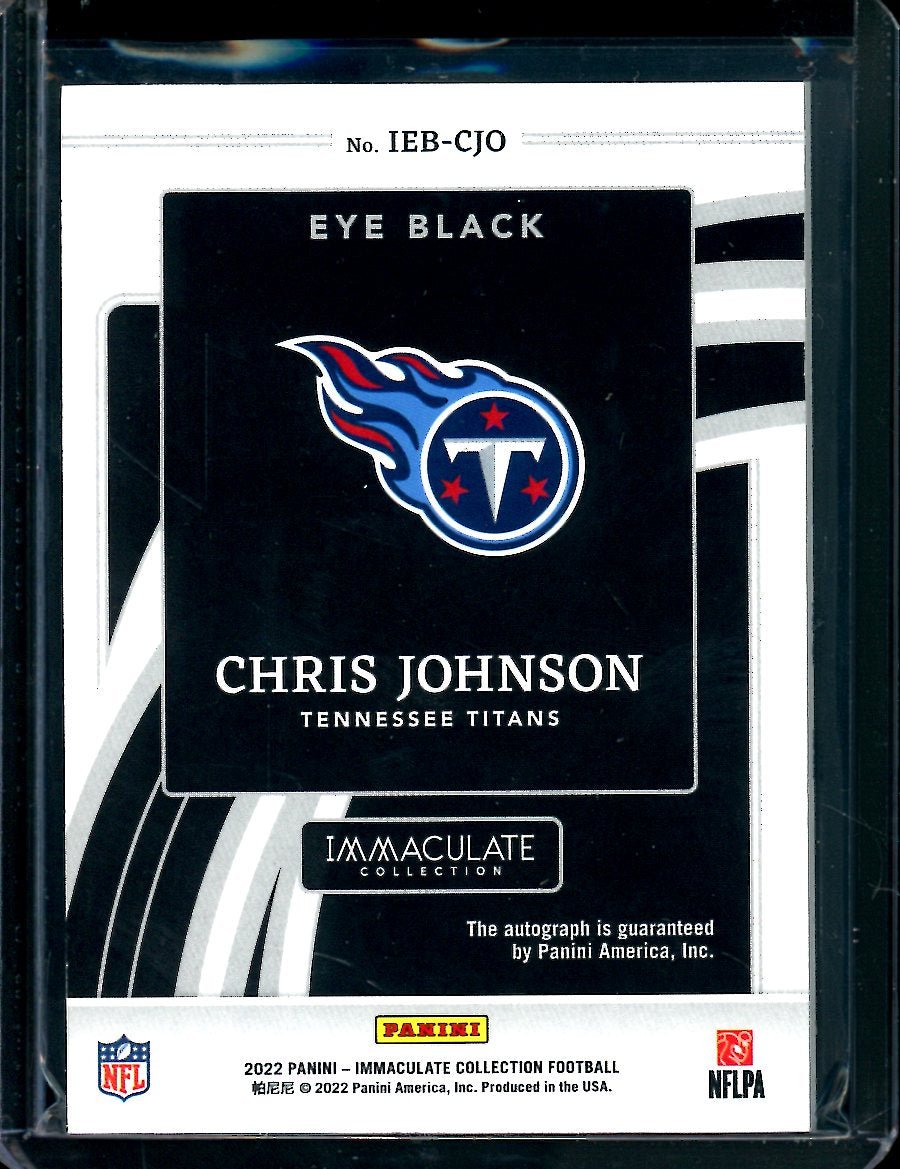 2022 Panini Immaculate Chris Johnson Eye Black Auto /49 Titans
