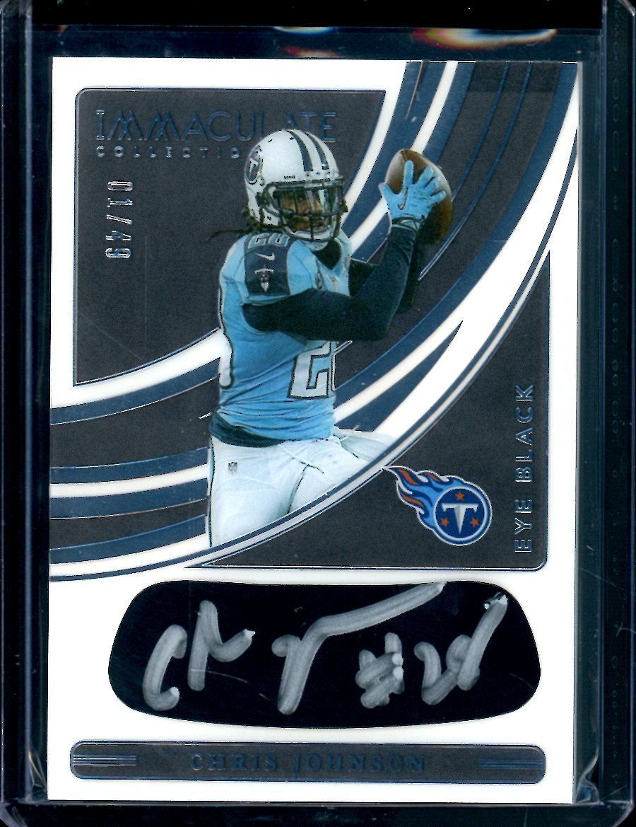 2022 Panini Immaculate Chris Johnson Eye Black Auto /49 Titans